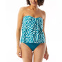 Women's Clarity Printed Tankini Top & High-Waist Bikini Bottoms