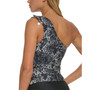Women's Snake-Print One-Shoulder Tankini Top