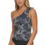 Women's Snake-Print One-Shoulder Tankini Top