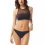 Women's Mesh Halter-Style Bikini Top & Hipster Bottoms