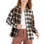 Juniors' Plaid Button-Down Top