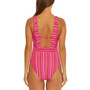 Women's Marai Striped Plunge One-Piece Swimsuit