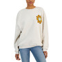 Juniors' Flower Detail Pullover Sweatshirt