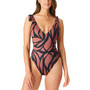 Abstract Animal High Leg Swimsuit