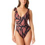 Abstract Animal High Leg Swimsuit