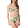 Women's Ring Bandeau Tropical-Print Bikini Top & Bottoms