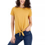 Juniors' Short-Sleeve Tie-Front Tee