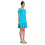 Women's Cotton Jersey Off the Shoulder Ruffle Hem Swim Cover-up Dress
