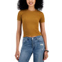 Juniors' Ribbed Seamless Crewneck Top