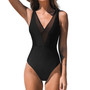 Women's Grace Bay Mesh Black One Piece Swimsuit