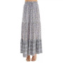 Juniors' Drawstring-Waist Printed Maxi Skirt