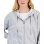 Juniors' Oversized Long-Sleeve Zip-Up Hoodie