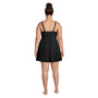 Women's Plus Size DD-Cup Chlorine Resistant Tummy Control Surplice Wrap Swim Dress One Piece Swimsuit