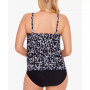 Women's Shirred Neck Blouson Tankini Top & Bottoms