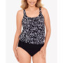Women's Shirred Neck Blouson Tankini Top & Bottoms