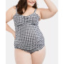 Beach Bump™ Plus Size Ruched Maternity UPF 50+ Tankini Swimsuit