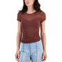Juniors' Sweetheart-Neck Ruched-Front Illusion Top