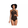 Women's Chlorine Resistant High Neck to One Shoulder Multi Way Tankini Swimsuit Top