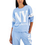 Juniors' NY Brooklyn Graphic Pullover Top