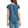 Juniors' Tie-Neck Flutter-Sleeve Textured Top