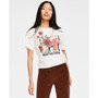 Juniors' MTV Floral Short-Sleeve Cropped T-Shirt