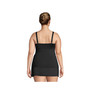 Women's Plus Size DDD-Cup Chlorine Resistant V-Neck Wrap Underwire Tankini Swimsuit Top