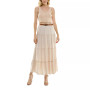 Juniors' Tiered Pull-On Belted Maxi Skirt
