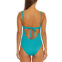 Women's Ripple Rib Cutout Underwire One-Piece Swimsuit