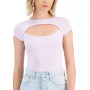 Juniors' Cutout Cap-Sleeve Bodysuit
