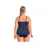 Women's Plus Size Flutter Scoop Neck Tankini Top Comfort Adjustable Straps