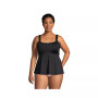 Women's Plus Size Flutter Scoop Neck Tankini Top Comfort Adjustable Straps