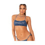 Women's Denim Bikini Top With Angel Diamonds
