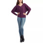 Juniors' Banded-Bottom Textured Top
