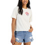 Juniors' Floral Spread Kindness Graphic-Back Cropped T-Shirt