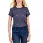 Juniors' All Over Embroidered Lettuce-Hem T-Shirt