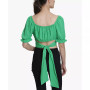Juniors' Tie-Back Peasant Top