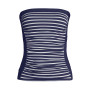 Women's D-Cup Bandeau Tankini Swimsuit Top with Removable Adjustable Straps