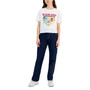 Juniors' Heart Graphic Short-Sleeved Crop T-Shirt