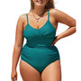 Women's Boho Rhapsody Shirred Plus Size One Piece Swimsuit