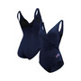 Women's Navy Buffalo Bills Pearl Clara Wrap One-Piece Swimsuit