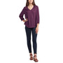 Juniors' Tie-Neck 3/4-Sleeve Peasant Top