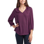 Juniors' Tie-Neck 3/4-Sleeve Peasant Top