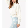 Juniors' Moment Graphic Crop Cotton Sweatshirt
