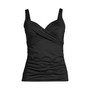 Women's D-Cup V-Neck Wrap Wireless Tankini Swimsuit Top
