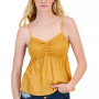 Juniors' Smocked Crochet-Trim Tank Top
