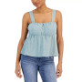 Juniors' Cotton Eyelet Empire-Waist Tank