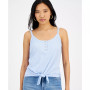 Juniors' Tie-Front Sleeveless Tank Top