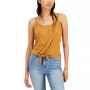 Juniors' Tie-Front Sleeveless Tank Top