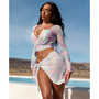 Women's X STASSIE Abstract Abalone Mesh Cover-Up Top