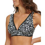 Women's Printed Mesh-Trimmed Bikini Bra Top